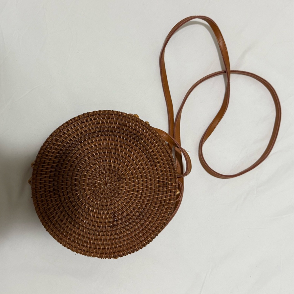 Urban Outfitters Tan Woven Crossbody Bag